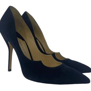 Paul Andrew “Zenaida” black leather pumps